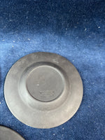 Set Of 3 Wedgewood Black Basalt Ashtrays