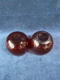Lot Of 4 Ruby Red Glass Set Anchor Hocking