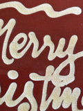 Merry Christmas Redware Dish