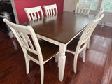 Two Tone Kitchen Table with 6 Chairs by Ashley Furniture ***HEAVY ITEM***READ DETAILS ON PICK UP POLICY***
