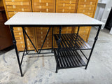 Tall Black and White Desk