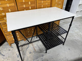 Tall Black and White Desk