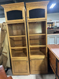 Pair of Tall Entertainment and Display Shelves***HEAVY ITEM***READ DETAILS ON PICK UP POLICY***