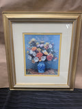 "Cosmos et Dahlias" Print by Dyf