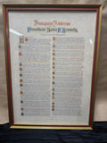 JFK's Framed Inaugural Address