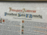 JFK's Framed Inaugural Address