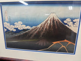 "Mt. Fuji Amidst a Storm" Woodblock Print