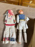 Pair of Vintage Dolls (1 missing shoe)