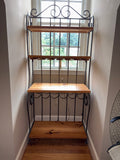 Metal and Wood Baker's Rack