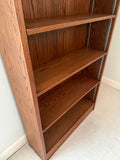 Tall Oak Bookcase with Adjustable Shelves