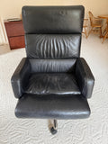 Black Leather Office Chair by Geiger Brickel