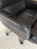 Black Leather Office Chair by Geiger Brickel