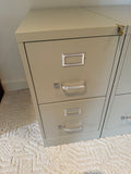 Pair of 2-Drawer Metal Filing Cabinets with Keys