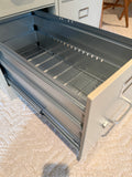 Pair of 2-Drawer Metal Filing Cabinets with Keys