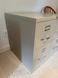 Pair of 2-Drawer Metal Filing Cabinets with Keys