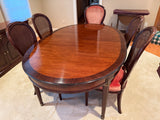 Dining Table with 8 Chairs, 3 Leaves, and Pads, by Henredon