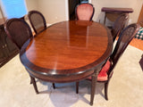Dining Table with 8 Chairs, 3 Leaves, and Pads, by Henredon
