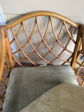 Rattan Chair and Ottoman by Tradewinds with Slip Cover (A)