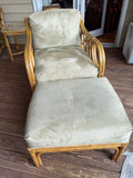 Rattan Chair and Ottoman by Tradewinds (B)
