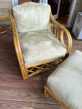 Rattan Chair and Ottoman by Tradewinds (B)