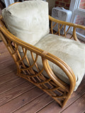 Rattan Chair and Ottoman by Tradewinds (B)