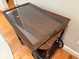 Tea Cart with Removable Glass Tray Top
