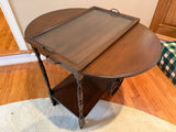 Tea Cart with Removable Glass Tray Top