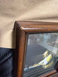 A Lady Writing Print in Wooden Frame