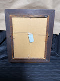 Girl with a Broom Print in Wooden Frame