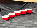 5 pc Melamine Nesting Red Measuring Cups Set