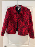 Women's Coldwater Creek Red and Black Jacket - Size 12
