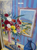 Le Vase Bleu de Madrid by Jean-Claude Picot - Signed Seriolithograph with COA