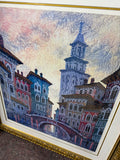 Venice Yellow Sunset by Anatole Krasnyansky - Signed Seriolithograph with COA