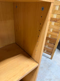 Light Colored Low Bookcase with Adjustable Shelf