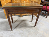 Antique Game Table with Glass