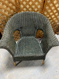 Pier 1 Wicker Chair-Olive Green