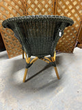Pier 1 Wicker Chair-Olive Green
