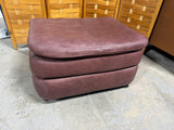 Leather Ottoman on Wheels