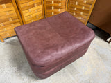 Leather Ottoman on Wheels