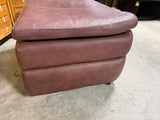 Leather Ottoman on Wheels
