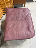 Leather Ottoman on Wheels