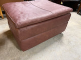 Leather Ottoman on Wheels