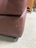 Leather Ottoman on Wheels