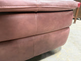 Leather Ottoman on Wheels
