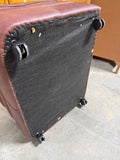 Leather Ottoman on Wheels