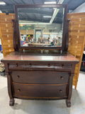Antique Empire Style Dresser with Large Swivel Mirror***HEAVY ITEM***READ DETAILS ON PICK UP POLICY***