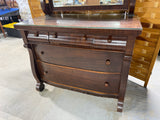 Antique Empire Style Dresser with Large Swivel Mirror***HEAVY ITEM***READ DETAILS ON PICK UP POLICY***
