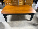 Wood and Painted Green Coffee Table