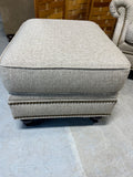 Upholstered Chair with Ottoman by Mckinley Leather of Hickory inc.