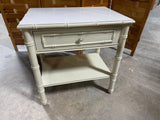 Cream Painted Night Stand with Laminate Top